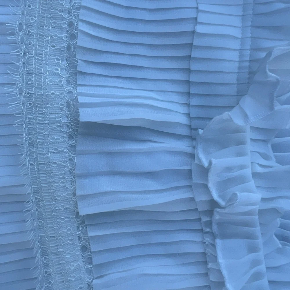 ORI White Pleated Skirt Size 36 - Picture 8 of 8